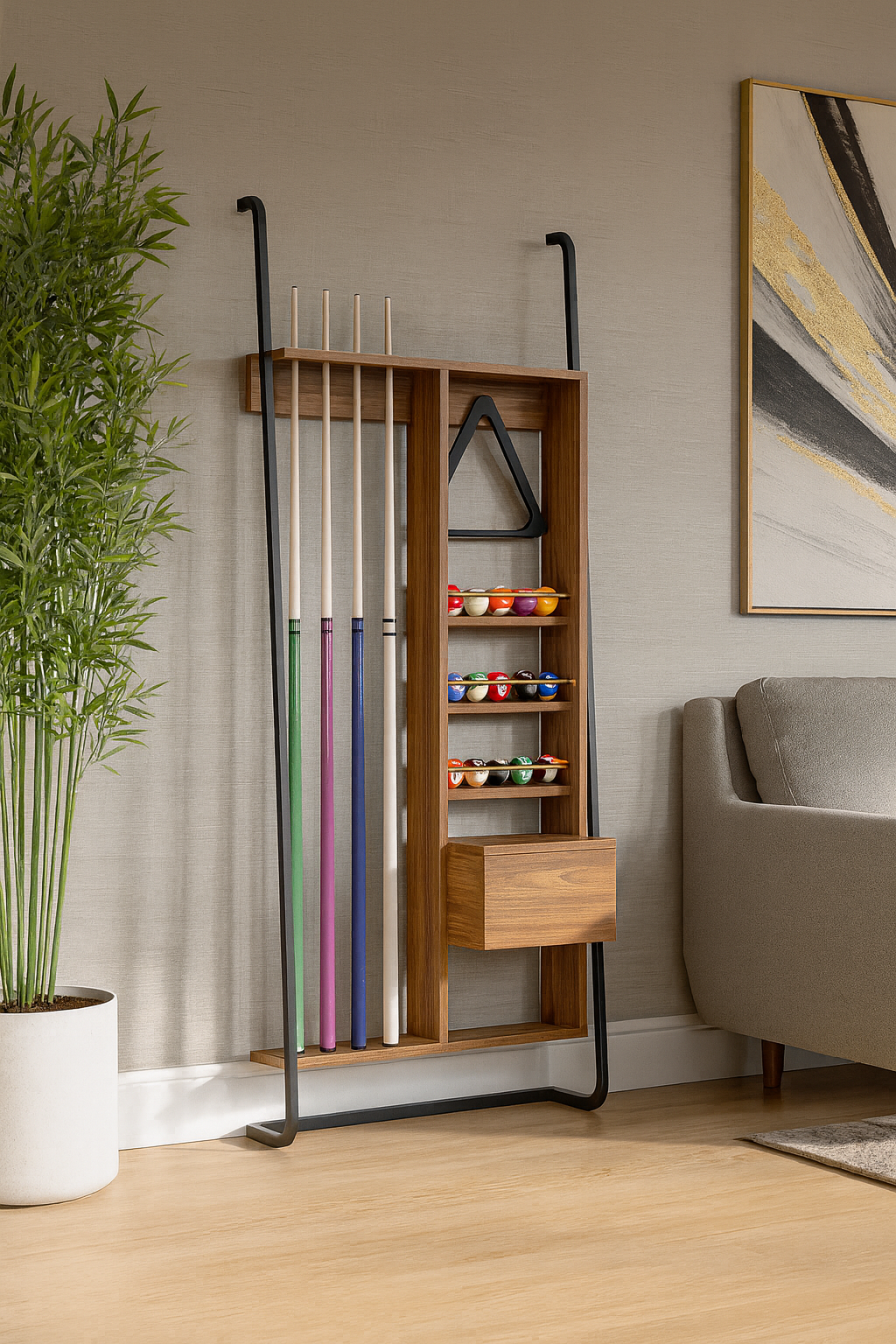 RAM Game Room Prohibition Billiards Accessories Rack