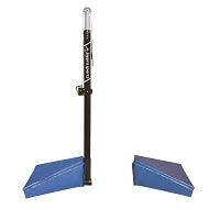 Jaypro T-Base - Competition Volleyball Uprights (FeatherLite  (Pin-Stop Height Adjust) Upright) - NFHS, NCAA, USVBA Compliant Jaypro