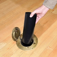 Jaypro Floor Sleeves with Brass Cover (3-1/2 in. Upright) Jaypro