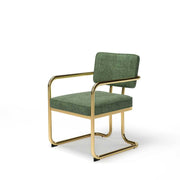 RAM Game Room Prohibition Game / Dining Chair – Vintage Green & Brass
