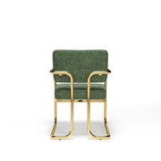 RAM Game Room Prohibition Game / Dining Chair – Vintage Green & Brass