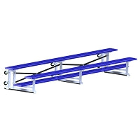 Jaypro Bleacher - 15 ft. (2 Row - Single Foot Plank) - Tip & Roll Jaypro