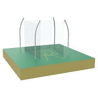 Jaypro Shot Cage - Field and Track - 34.92 Degree Throwing Sector with Safety and Barrier Nets Jaypro