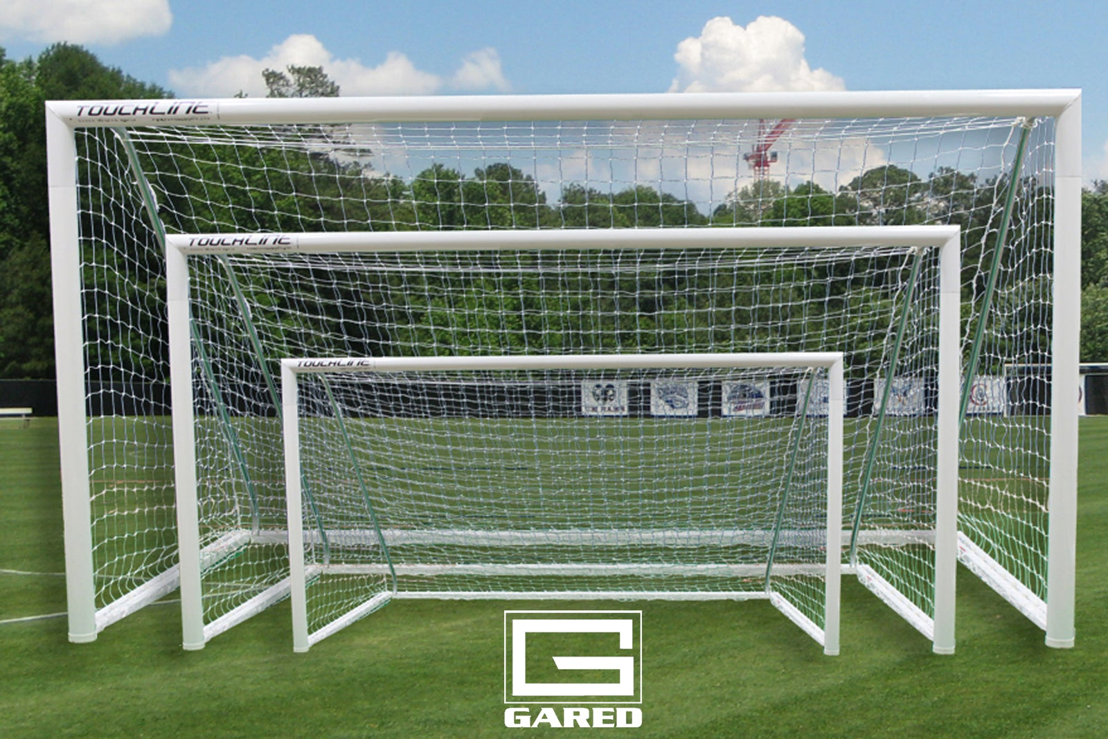 Gared Touchline Striker Round Frame Portable Soccer Goals (Pair) Gared