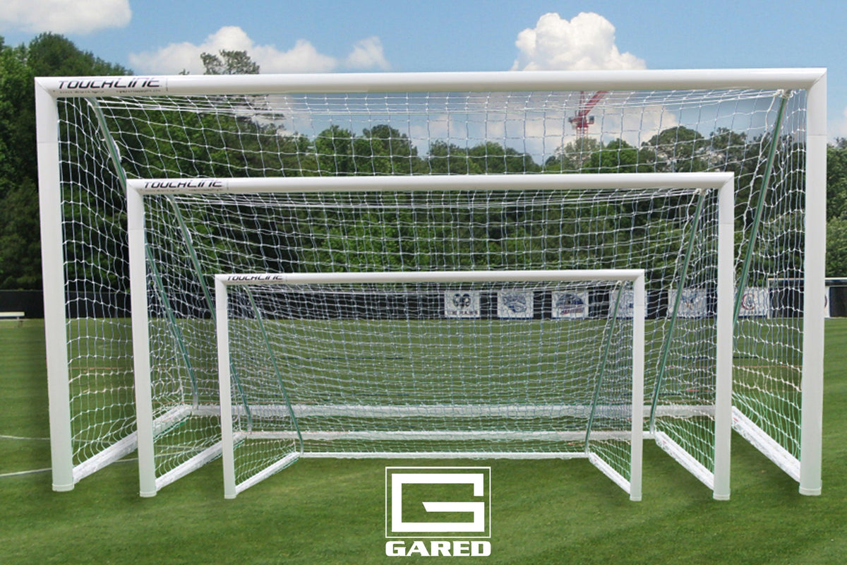 Gared Touchline Striker Round-Frame Aluminum Soccer Goal, 7′ x 21′ Gared