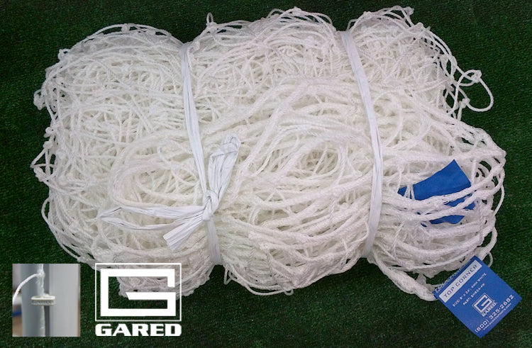 Gared Touchline 6′ x 12′ Soccer Net, 3 MM White Gared