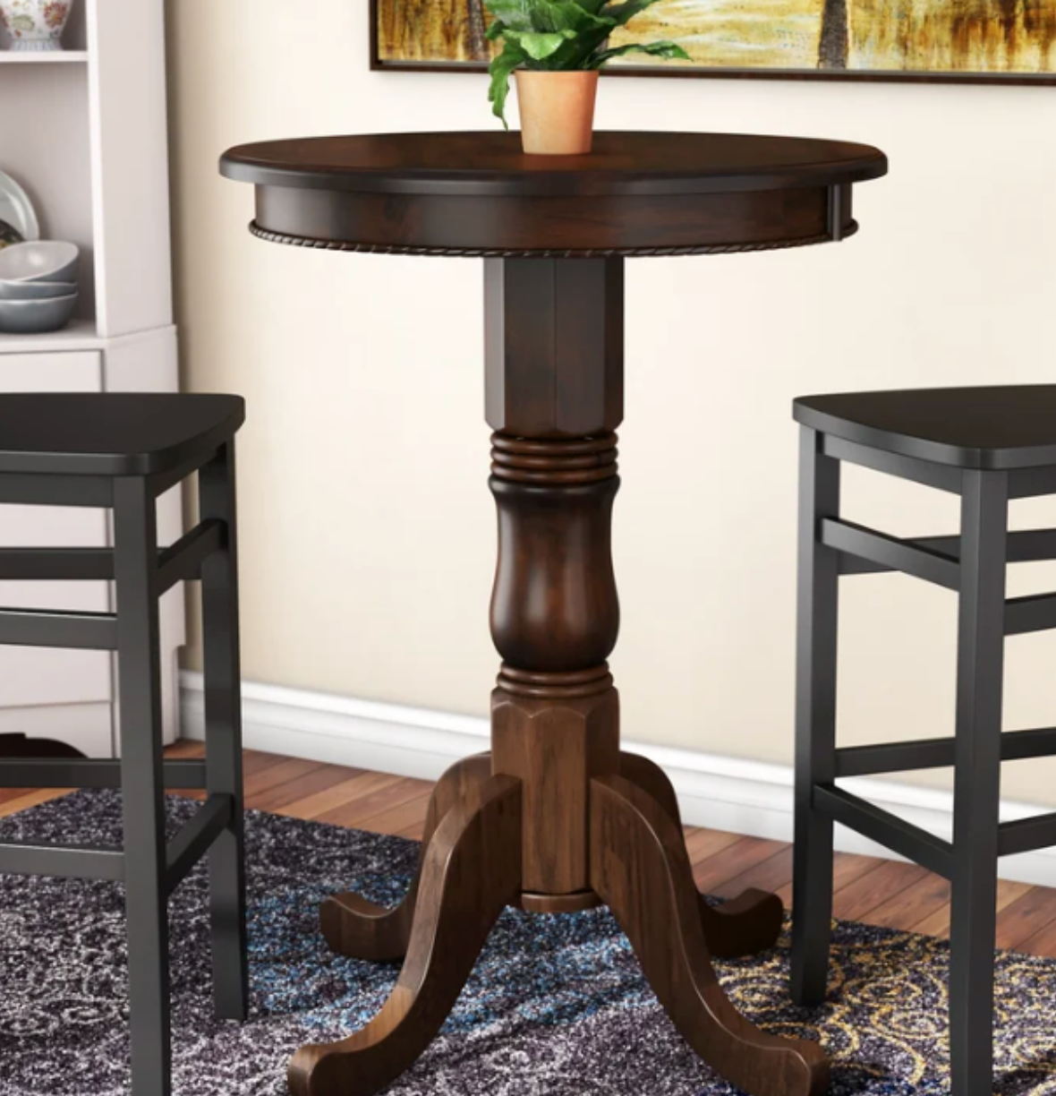 RAM Game Room English Style Circle Pub Table
