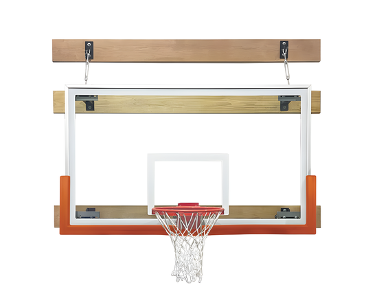 FIRST TEAM SUPERMOUNT01 VICTORY WALL MOUNTED BASKETBALL Hoops- 42"X72" TEMPERED GLASS