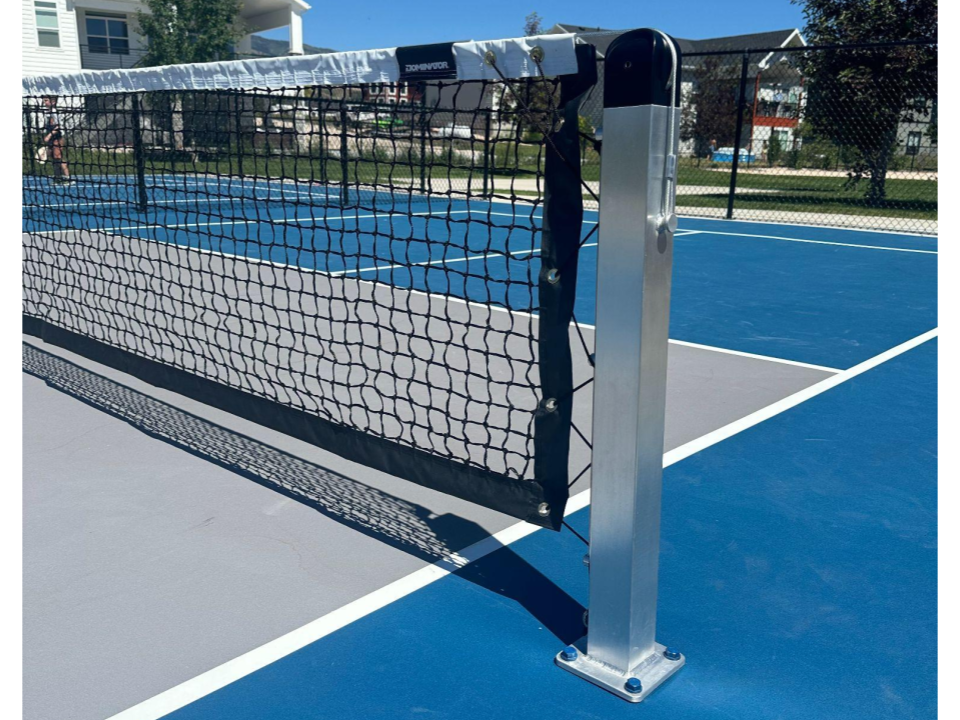 Surface Mount Pickleball Posts &amp;amp; Net Systems Dominator