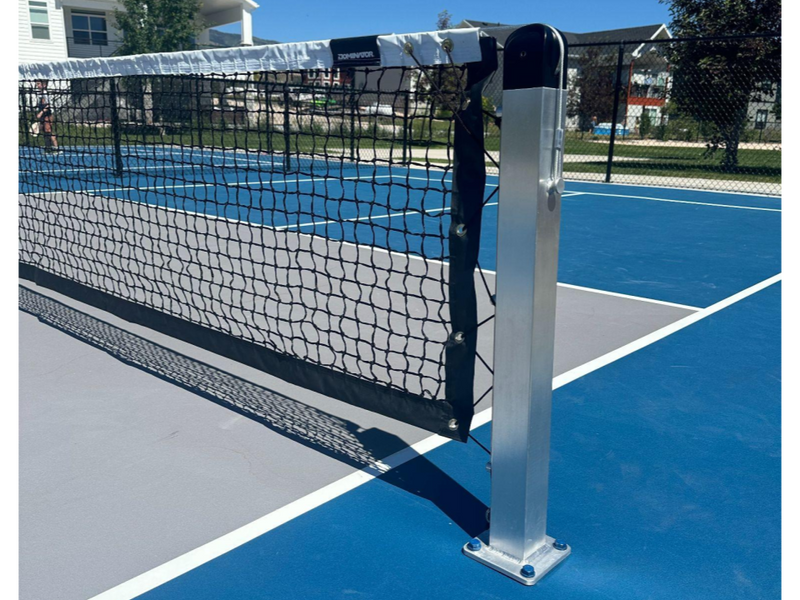 Surface Mount Pickleball Posts &amp;amp; Net Systems Dominator