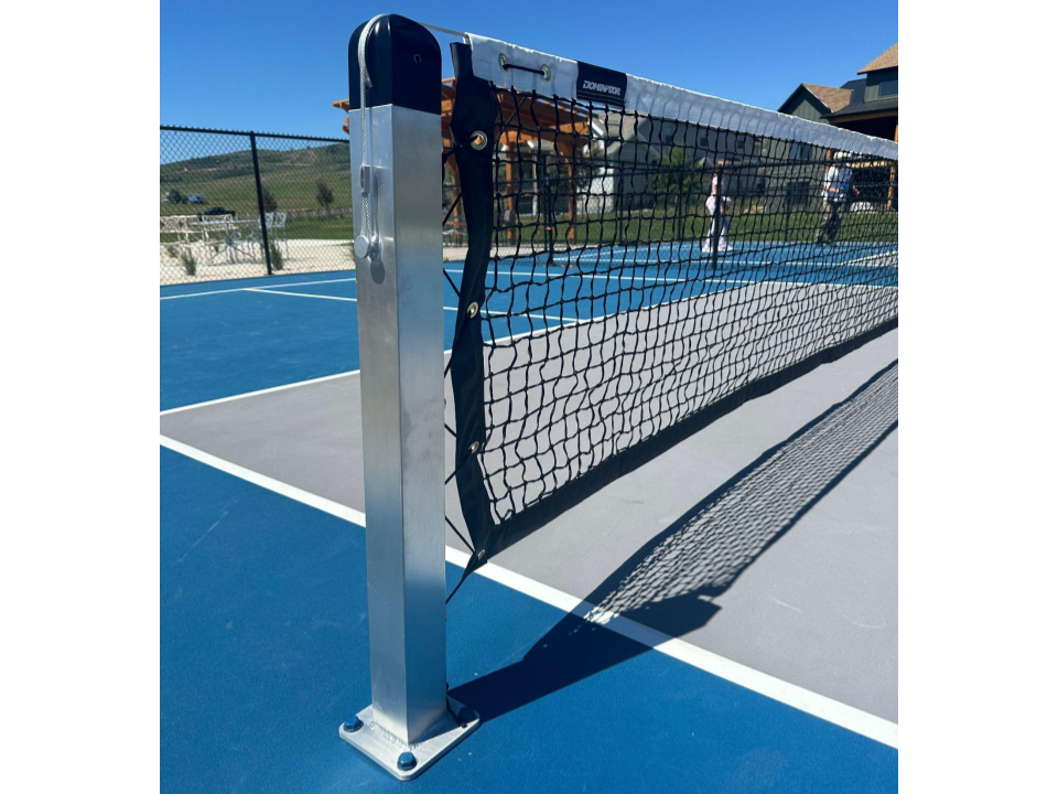 Surface Mount Pickleball Posts &amp;amp; Net Systems Dominator