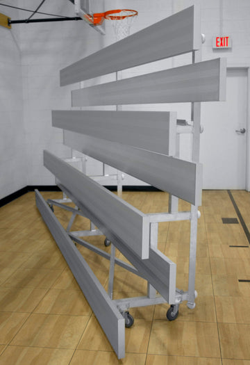 Gared Spectator Tip n’ Roll 15′ Low Rise Bleacher, 4 Row