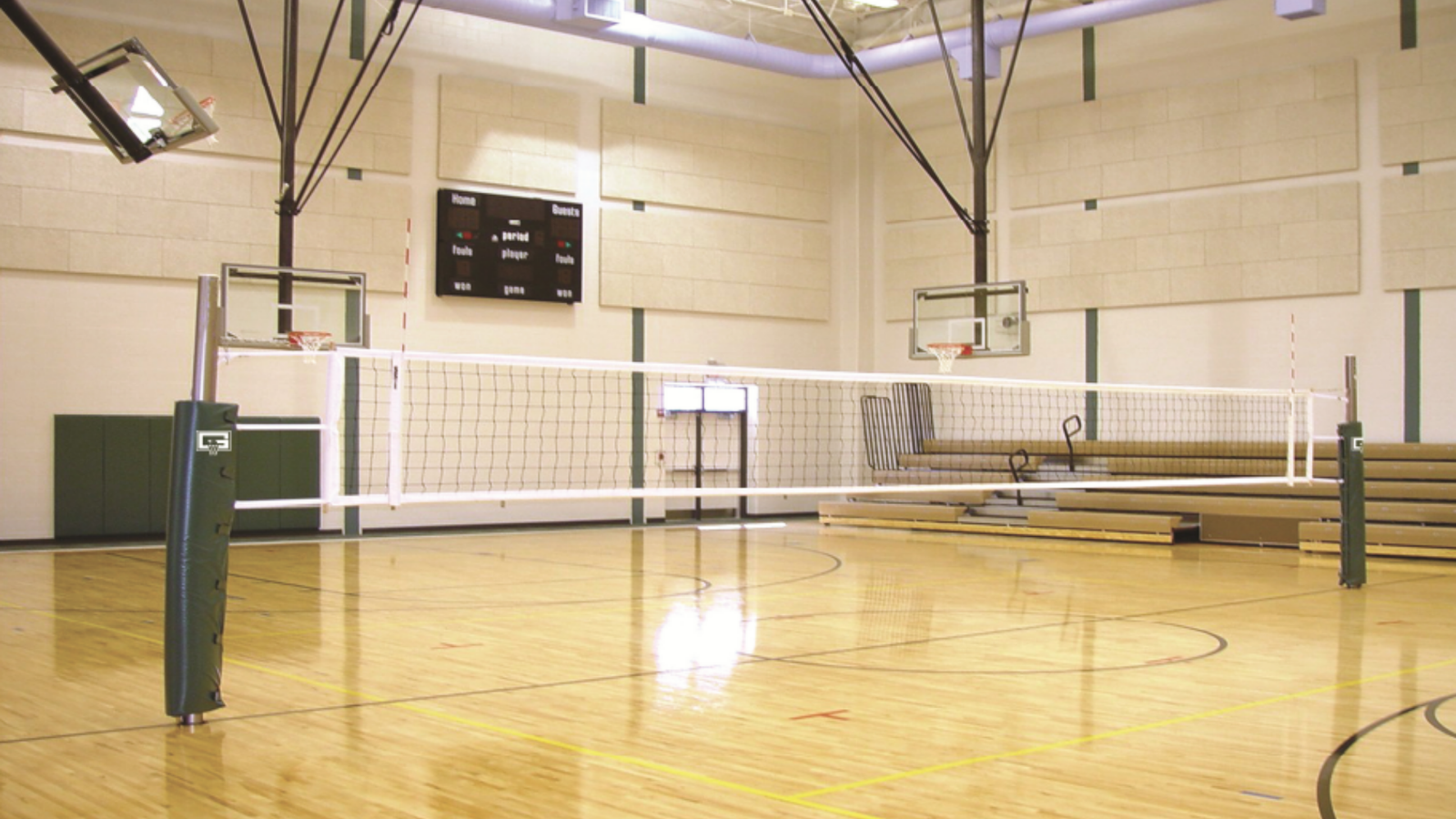 Gared Sports Omnilite 3" OD Collegiate One-Court Volleyball System 5000 Gared