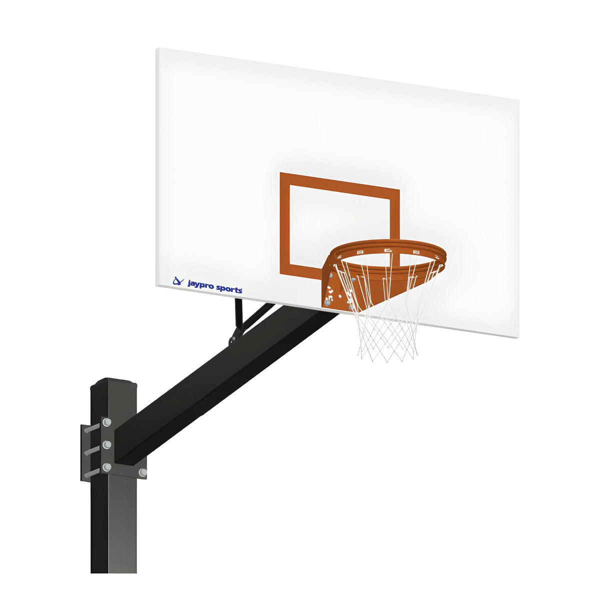 Jaypro-Titan Outdoor Basketball Hoop – 6"x6" Pole, 6' Offset, 72" Acrylic Backboard - JoySportStore