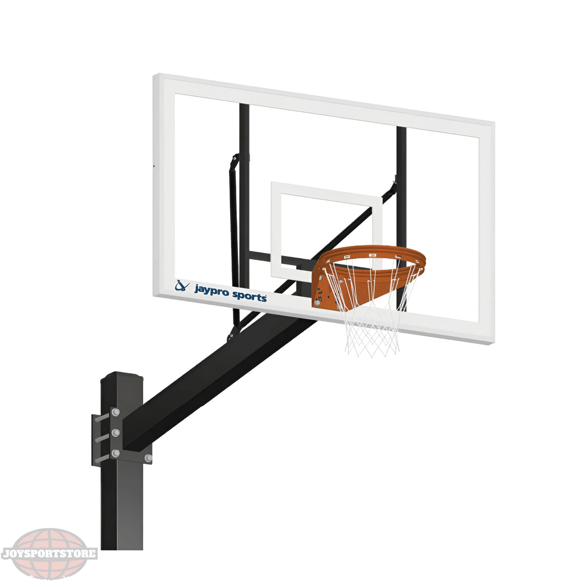 Jaypro-Titan Outdoor Basketball Hoop – 6"x6" Pole, 6' Offset, 72" Acrylic Backboard - JoySportStore