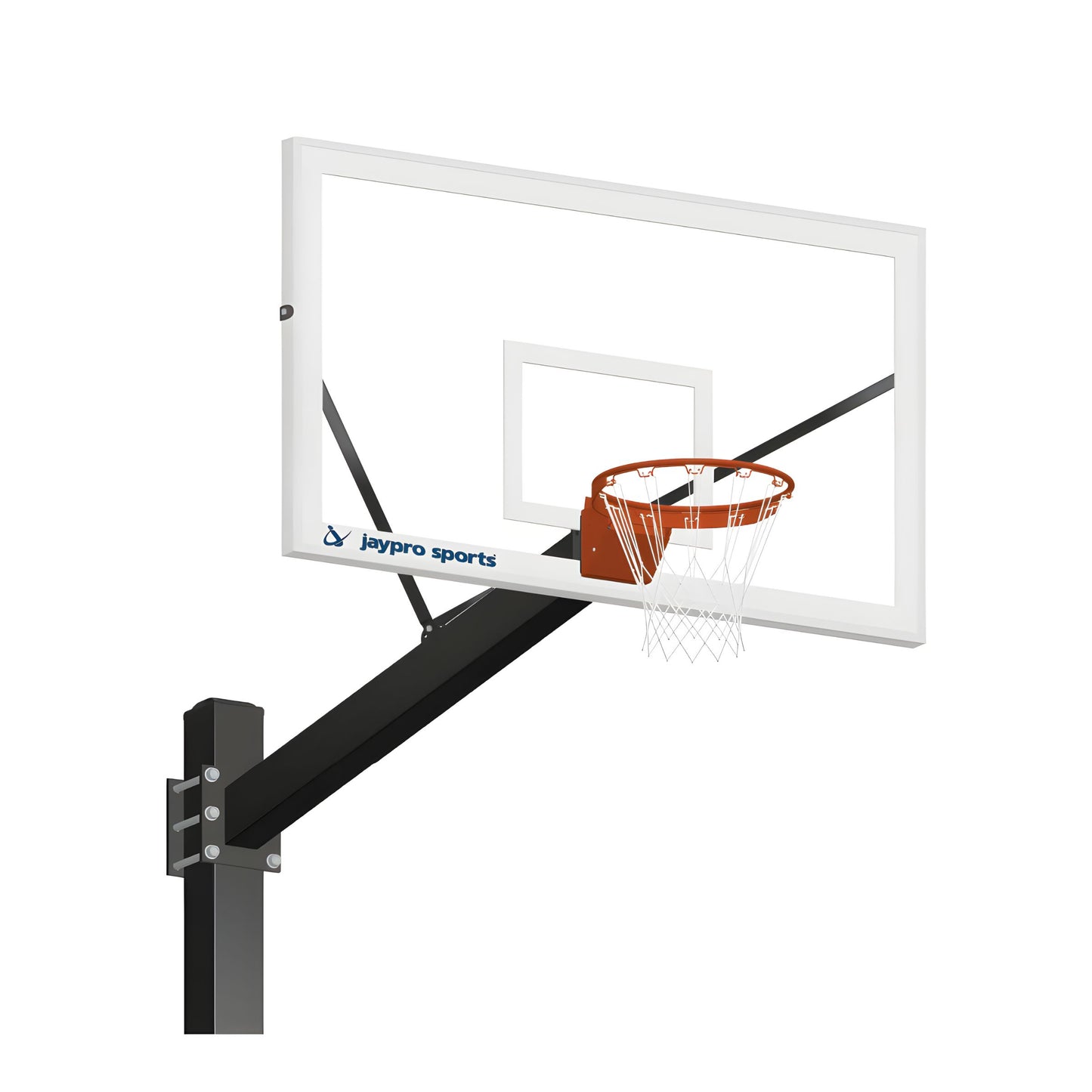 Jaypro-Titan Outdoor Basketball Hoop – 6"x 6" Pole, 4' – Surface Mount