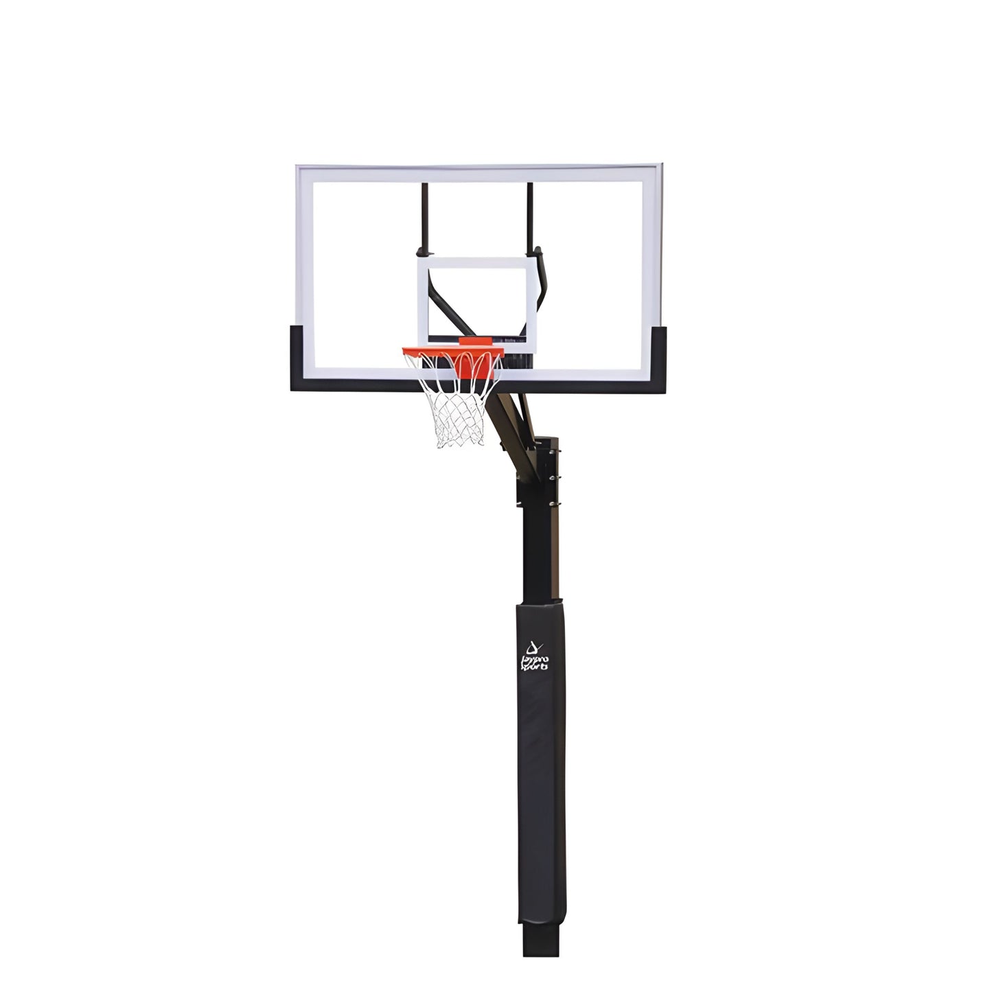 Jaypro Church Yard Outdoor Basketball Hoop – 4" Square Pole with 48" Acrylic Rectangle Backboard | Outdoor Hoop for Churches, Parks & Schools