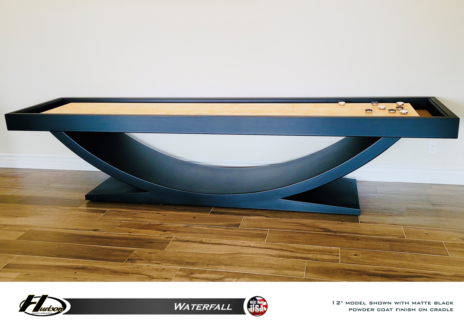 Hudson 11' Waterfall Shuffleboard Table