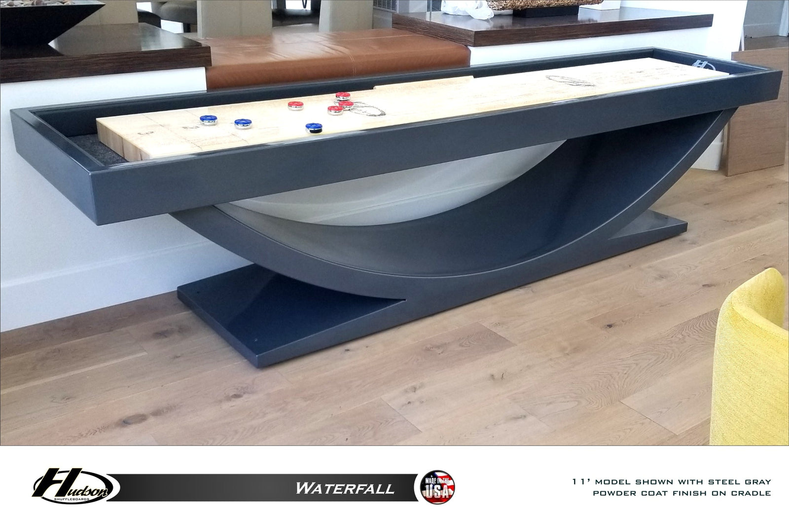 Hudson 12' Waterfall Shuffleboard Table