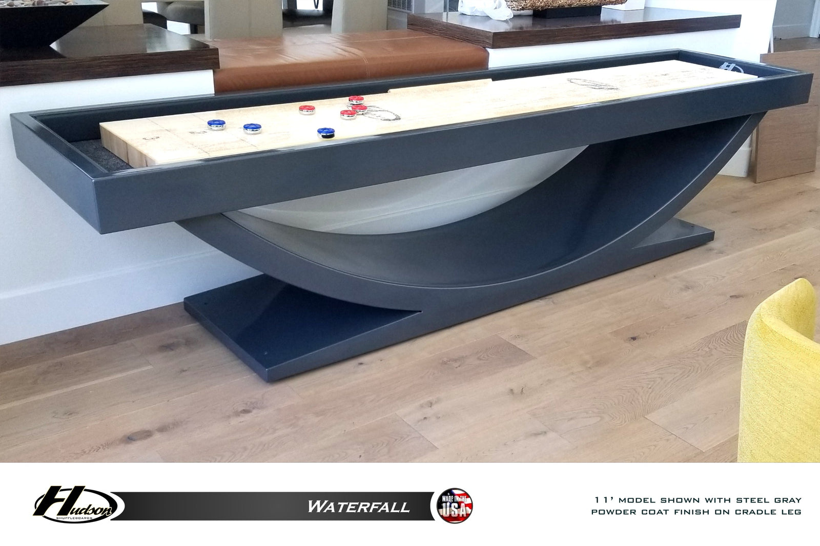 Hudson 11' Waterfall Shuffleboard Table