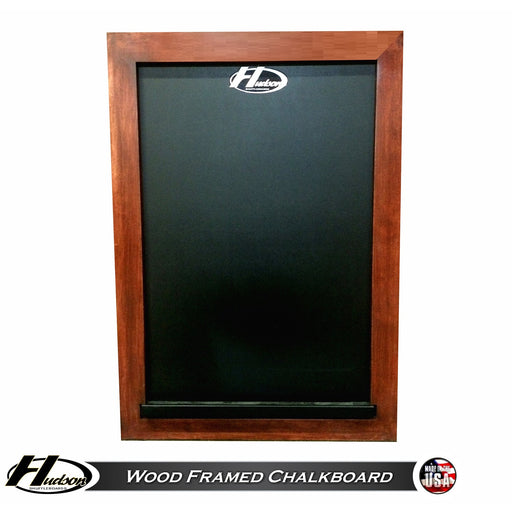 Hudson Wood Framed Chalkboard with Custom Stain Options