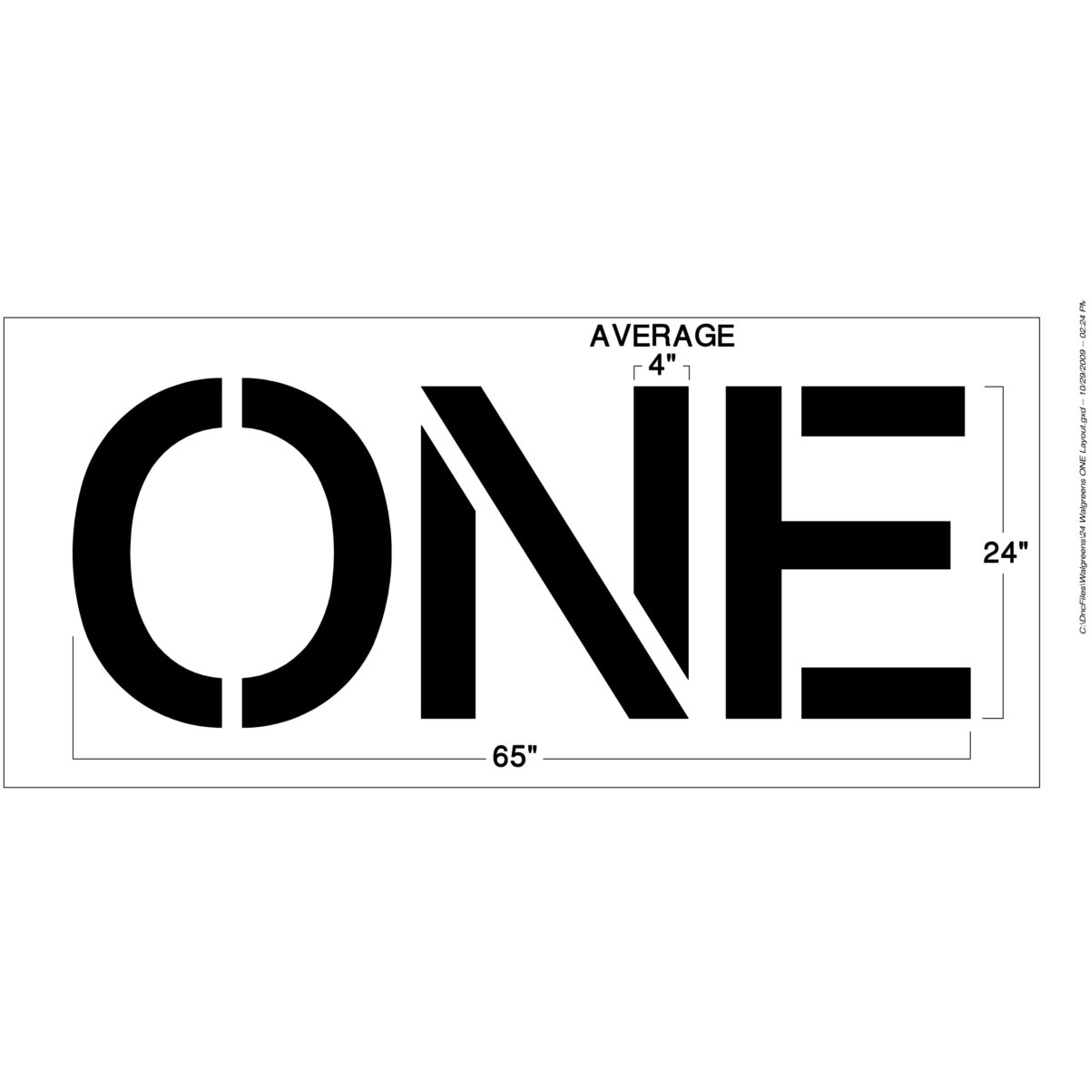 Newstripe Walgreens 24 Inch ONE Stencil Newstripe