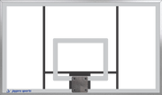Jaypro Basketball System - Straight Post (4-1/2 in. Pole with 4 ft. Offset) - 72 in. Acrylic Backboard - Flex Rim Goal Jaypro