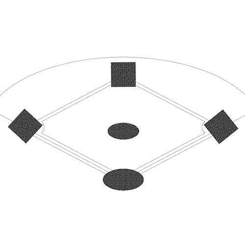 Jaypro Baseball Tarp with Ground Stakes (26 ft. Round - 6 oz. Polyethylene) (Home Plate) (White or Silver - Reversible) Jaypro