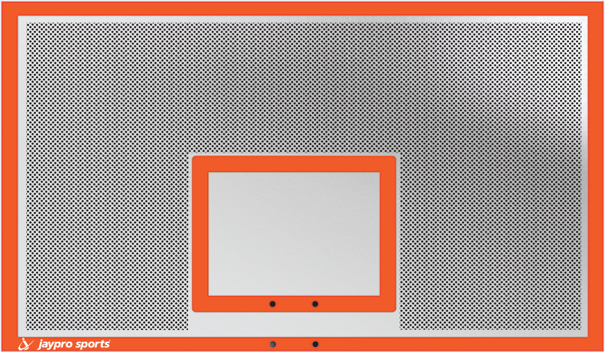 Jaypro Basketball System - Gooseneck (4-1/2 in. Pole with 4 ft. Offset) - 72 in. Perforated Aluminum Board - Double Rim Goal Jaypro