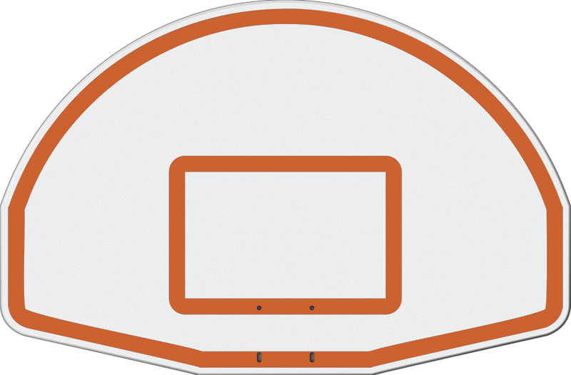 Jaypro Basketball System - Straight Post (5-9/16 in. Pole with 6 ft. Offset) - 54 in. Aluminum Fan Backboard - Playground Breakaway Goal Jaypro
