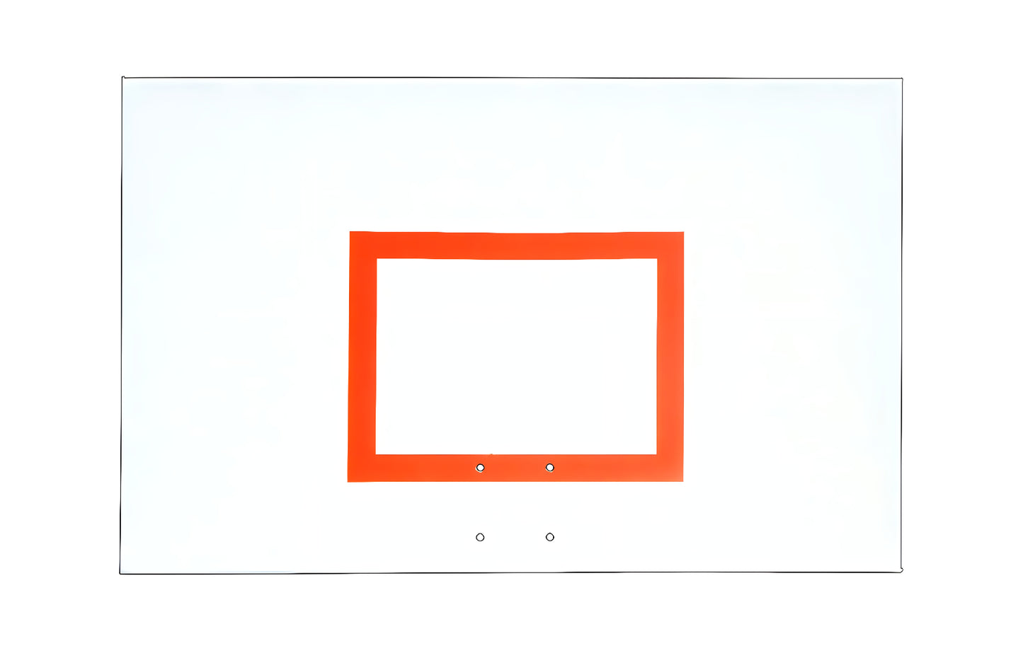 FIRST TEAM basketball backboard with a clear white surface and an orange square target