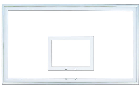 FIRST TEAM basketball hoop white basketball backboard with clear center square and mounting holes