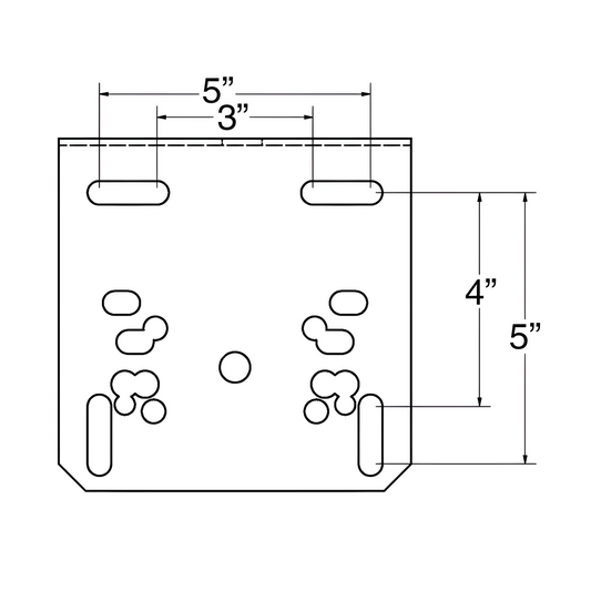 Jaypro mounting bracket diagram with measurements for basketball rim installation
