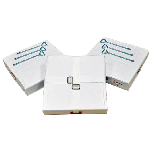 Jaypro Baseball Base Set - Economy Base (15 in.L x 15 in.W x 3 in.H) (Set of 3) (White) Jaypro