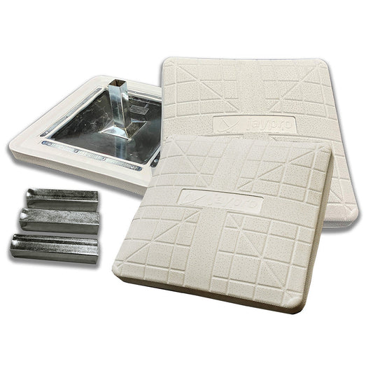 Jaypro Baseball Base Set - Pro-Style Hollywood (18 in.L x 18 in.W x 3 in.H) (Set of 3) (White) Jaypro