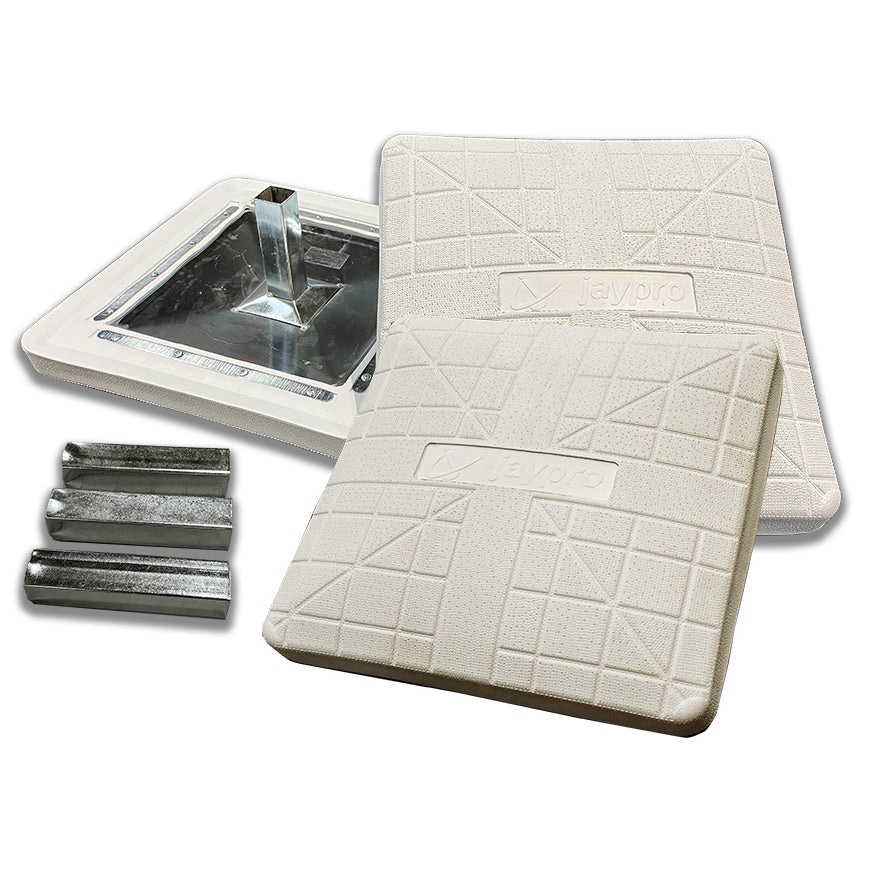 Jaypro Baseball Base Set - Pro-Style Hollywood (18 in.L x 18 in.W x 3 in.H) (Set of 3) (White) Jaypro