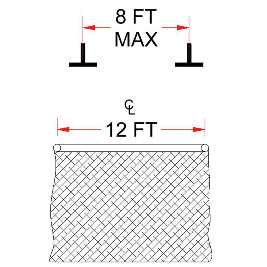 Jaypro Ceiling Mounting Kit - Parallel - Spanning 8 ft. On Center or Less