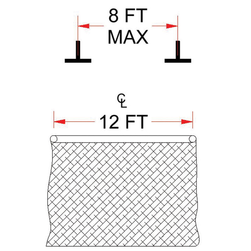 Jaypro Ceiling Mounting Kit - Parallel - Spanning 8 ft. On Center or Less