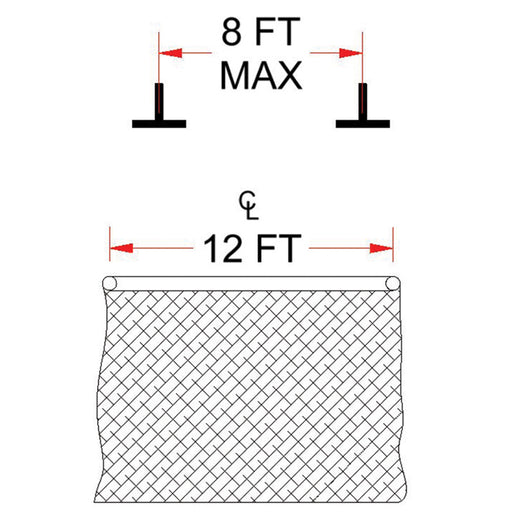 Jaypro Ceiling Mounting Kit - Parallel - Spanning 8 ft. On Center or Less