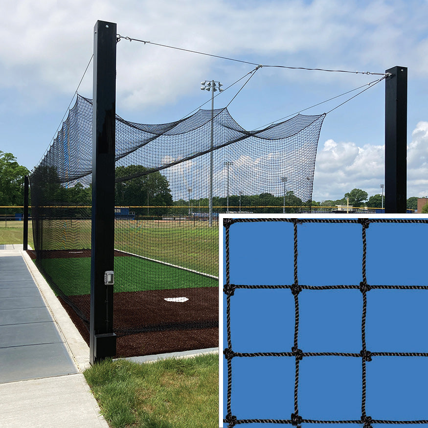 Jaypro Batting Tunnel Net - All-Star - #36 Knotted Nylon Net - 1-3/4 in. Square Mesh   (55 ft.L x 12 ft.W x 12 ft.H) Jaypro