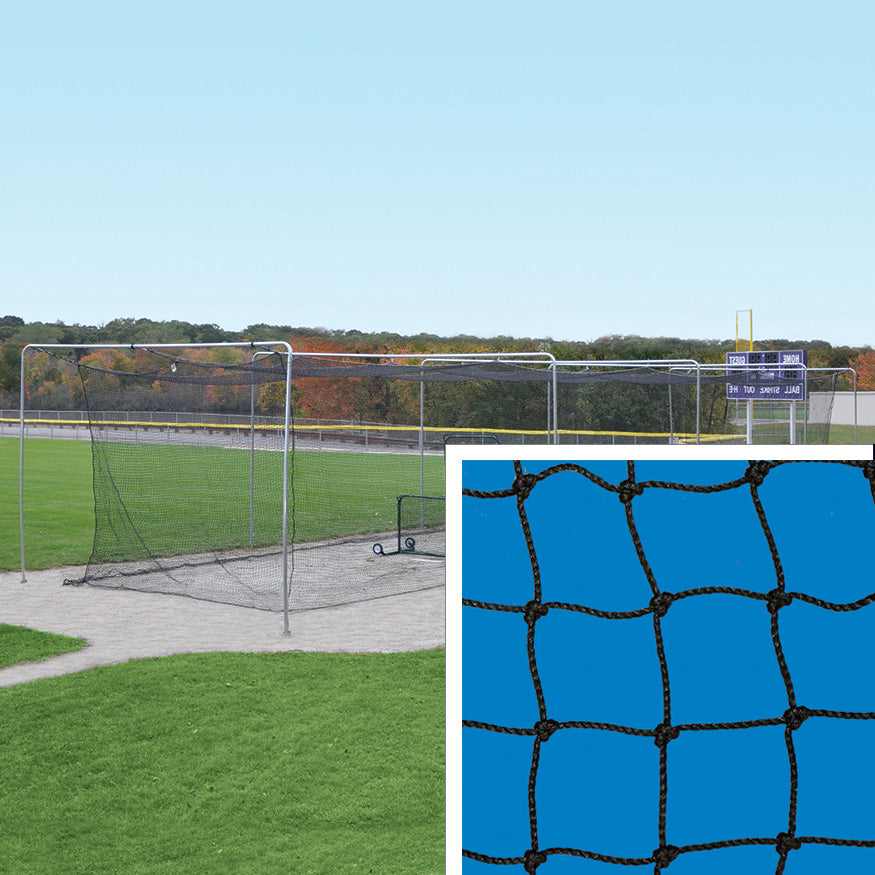 Jaypro Batting Tunnel Net - #24 - 2mm Poly Fiber Net - 1-3/4 in. Square Mesh   (70 ft.L x 12 ft.W x 12 ft.H) Jaypro