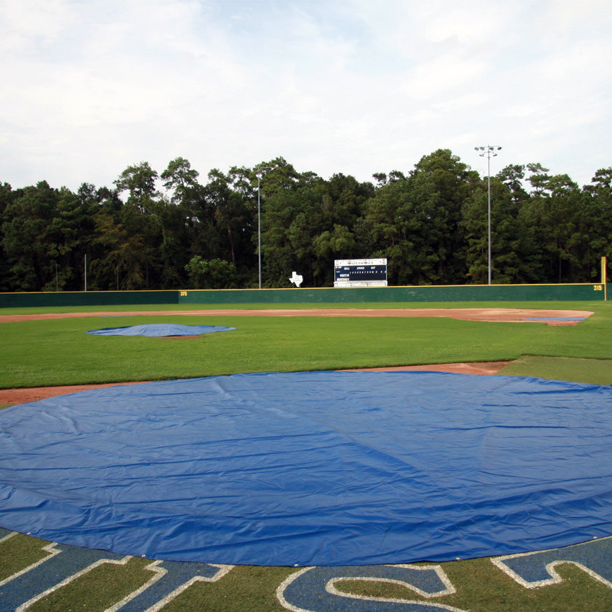 Jaypro Baseball Rain Cover with Ground Stakes (Round - 18 oz. UV Treated Vinyl) Jaypro