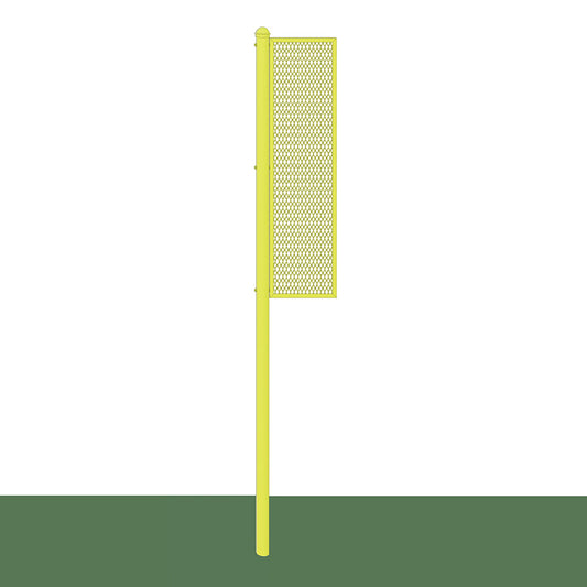 Jaypro Foul Poles - Collegiate (12 ft.) - Baseball/Softball (Semi-Permanent)  (Yellow) Jaypro