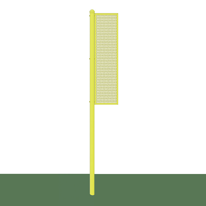 Jaypro Foul Poles - Collegiate (12 ft.) - Baseball/Softball (Surface Mount) (Yellow)