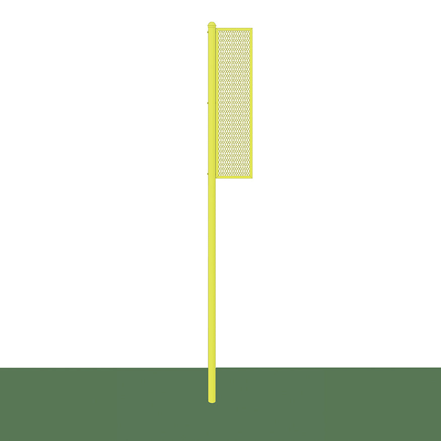 Jaypro Foul Poles - Collegiate (15 ft.) - Baseball/Softball (Surface Mount)  (Yellow)