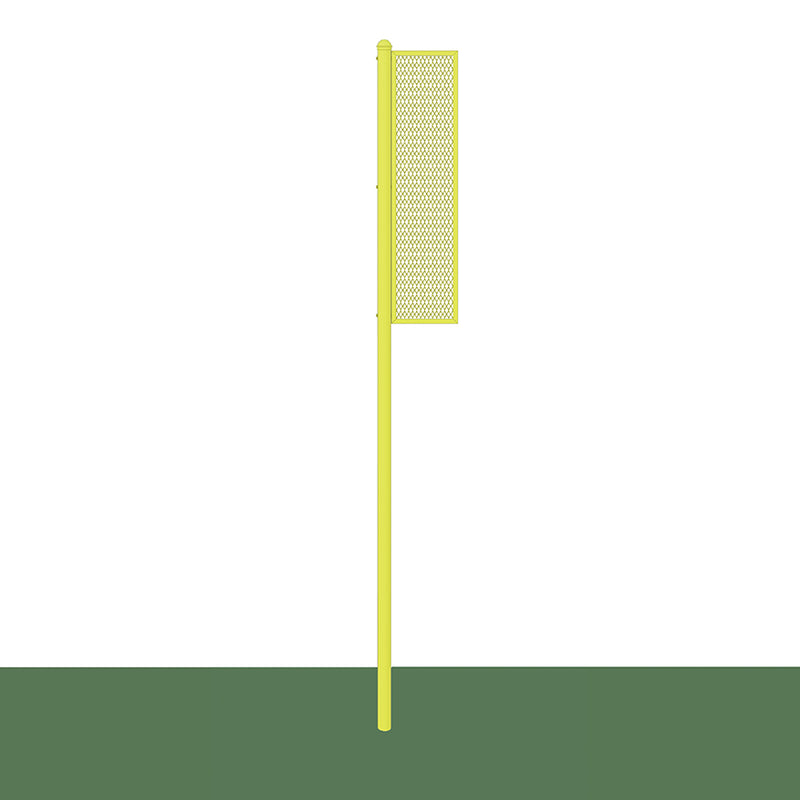 Jaypro Foul Poles - Collegiate (15 ft.) - Baseball/Softball (Surface Mount)  (Yellow)