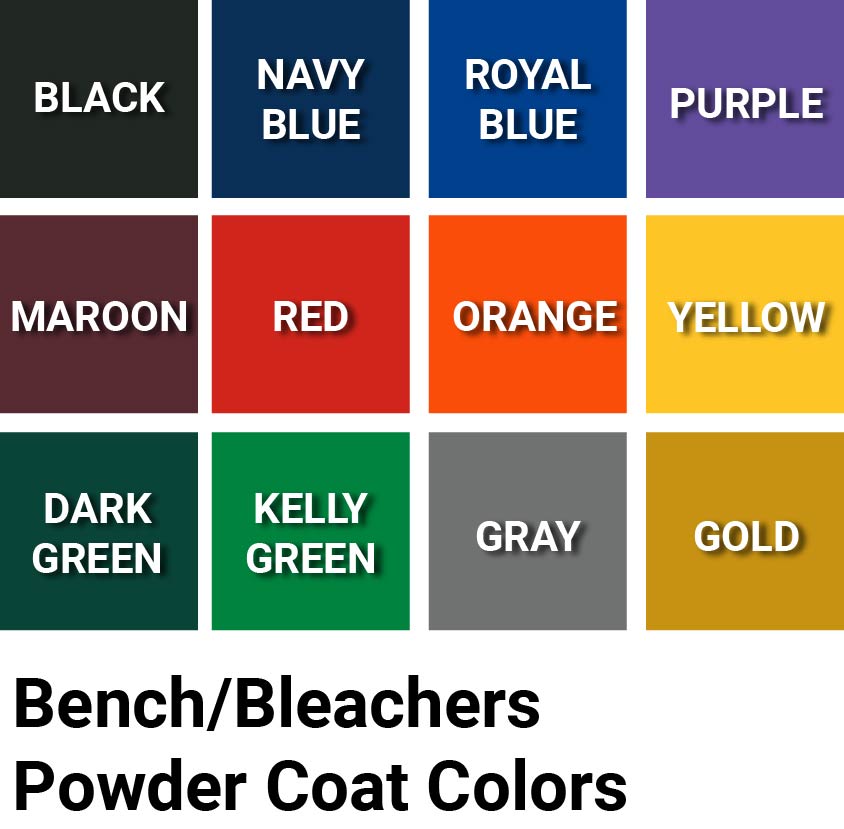 Jaypro Bleacher - 15 ft. (3 Row - Single Foot Plank) - All Aluminum  (Powder Coated) Jaypro