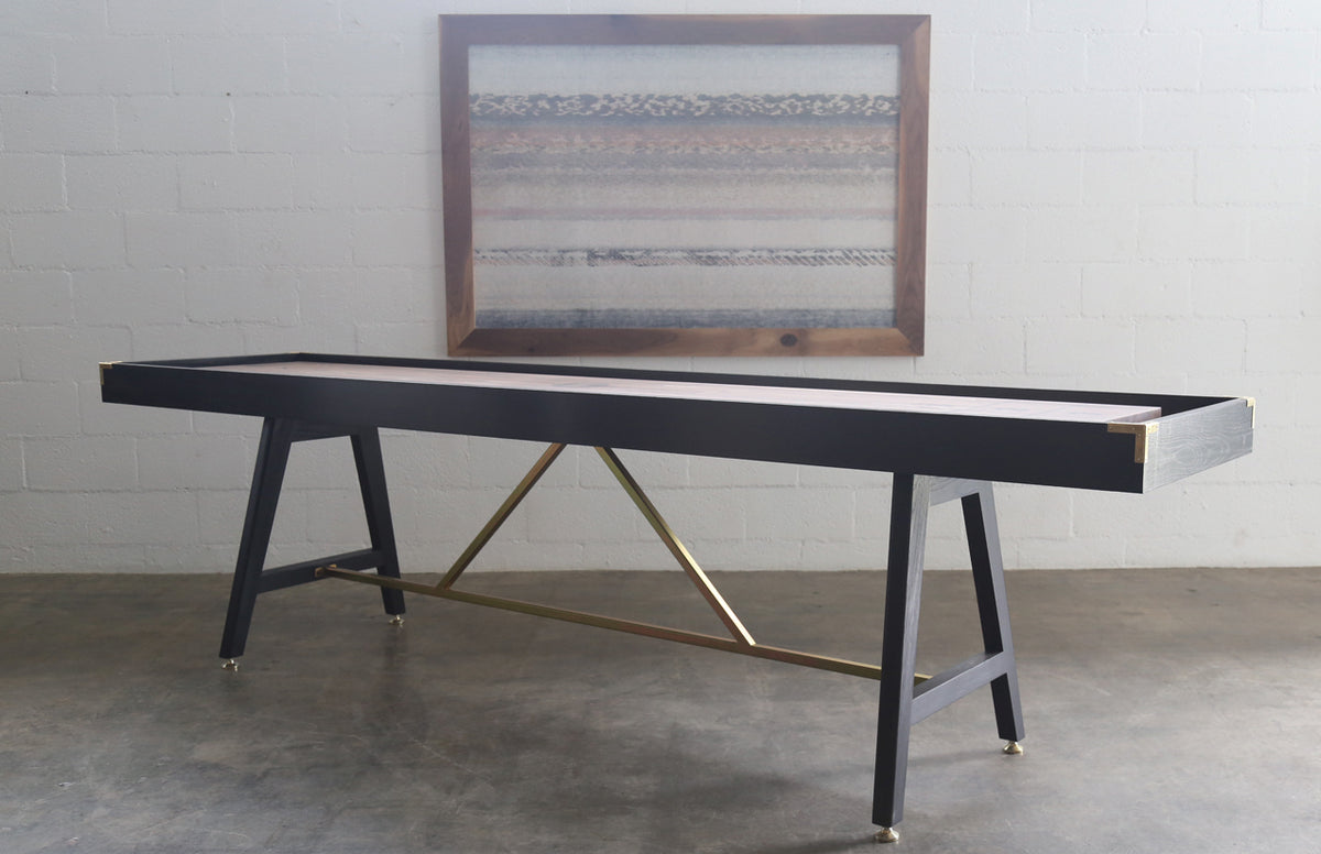 District Mills Black & Tan Shuffleboard Table