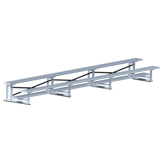 Jaypro Bleacher - 21 ft. (2 Row - Single Foot Plank) - Standard, Outdoor Jaypro