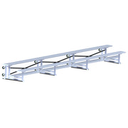 Jaypro Bleacher - 21 ft. (2 Row - Single Foot Plank) - Tip & Roll